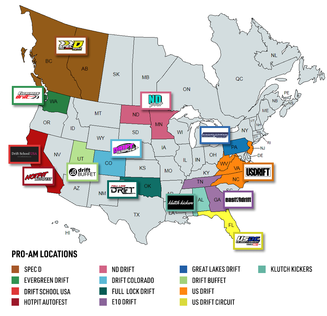 PRO-AM Locations