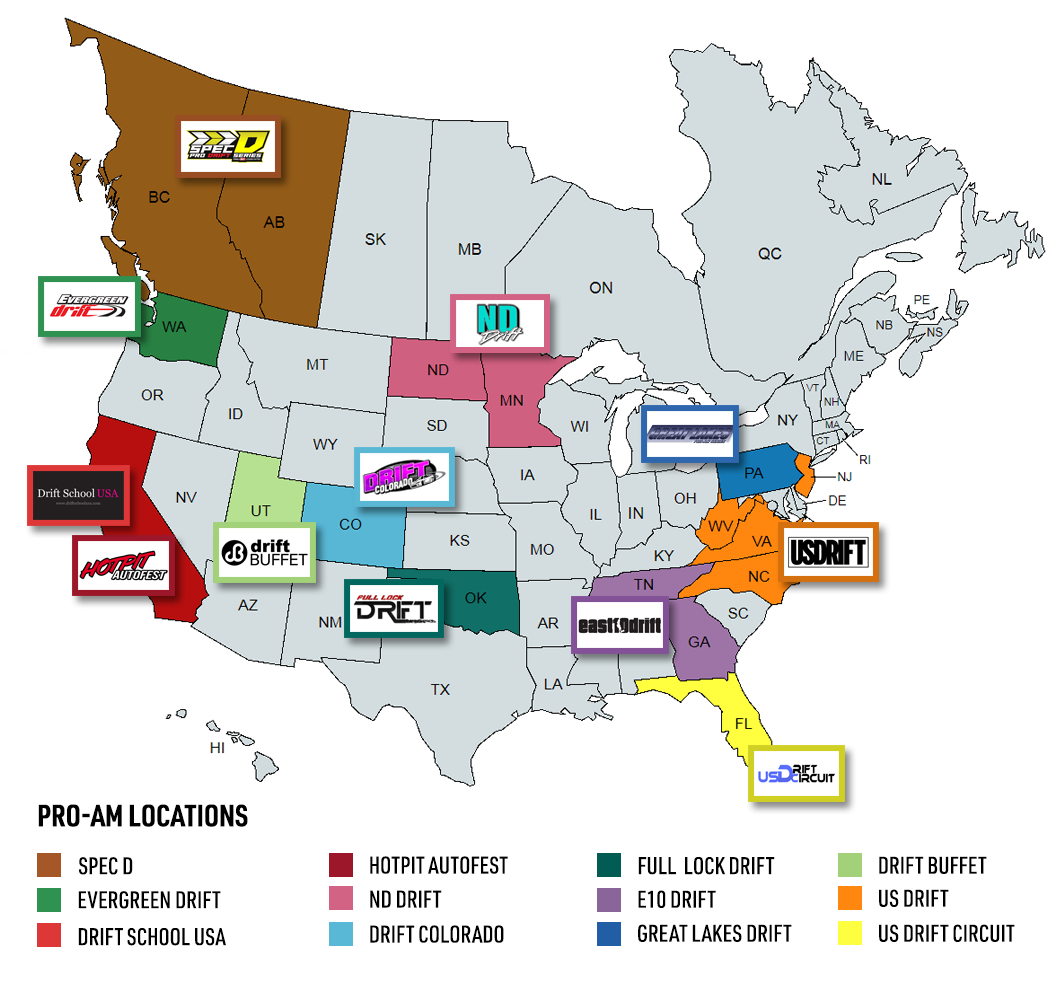 PRO-AM Locations